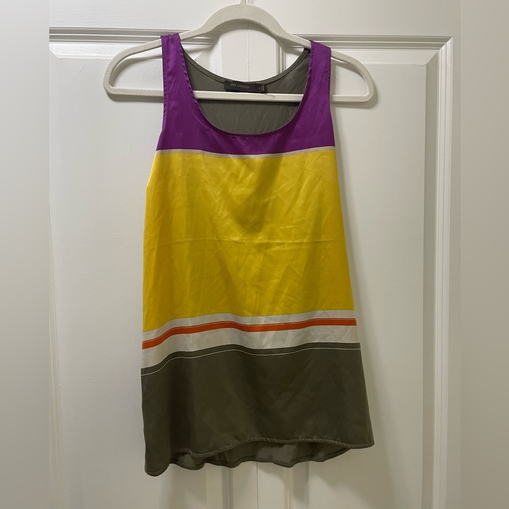 Vintage The Limited Size Small Silky front Color Block Y2K Tank Top Unusual